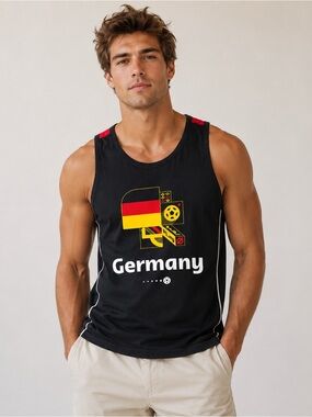 Authentic FIFA World Cup Qatar 2022 Germany Team Tank Top Men’s M 100% Cotton